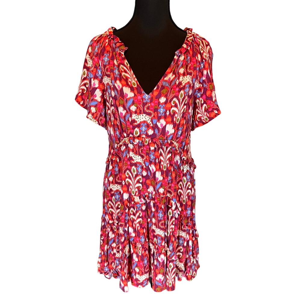 By Anthropologie Robin Tiered Mini Dress XS Whimsical Cottagecore Romantic